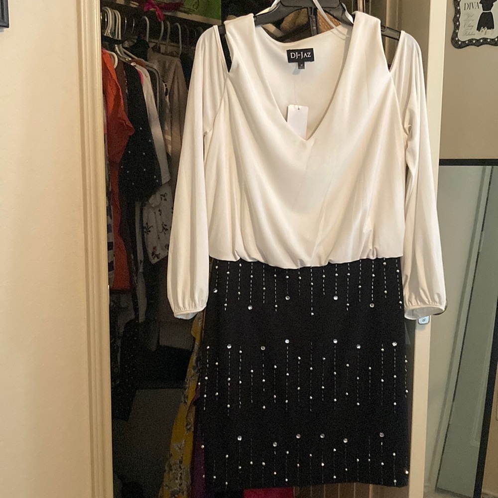 DJ-Jaz black and white formal occasion dress